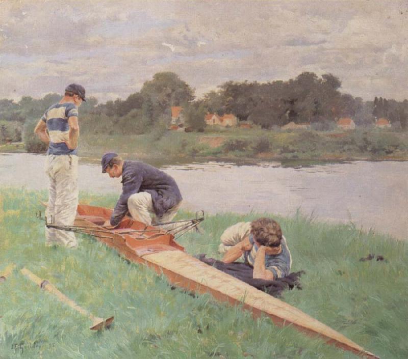 Gueldry Ferdinand-Joseph On The River Bank Sweden oil painting art